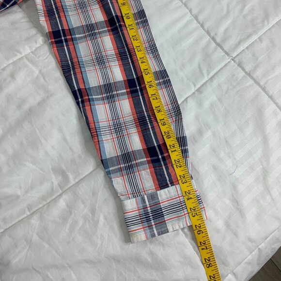 Nautica Men’s Long Sleeve Red & Blue Checked Shirt – Size Large - Picture 13 of 14